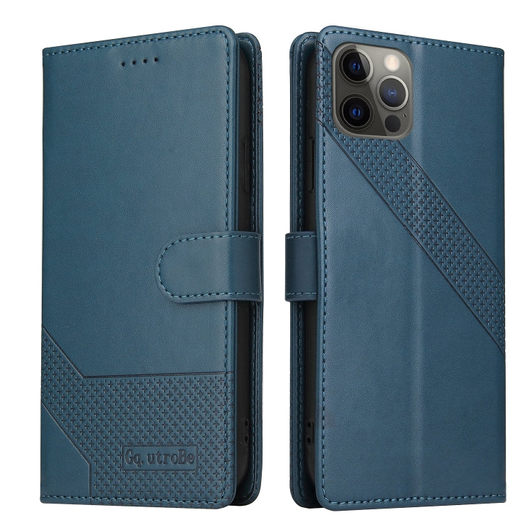 For iPhone 12 Pro Max GQUTROBE Skin Feel Magnetic Leather Phone Case