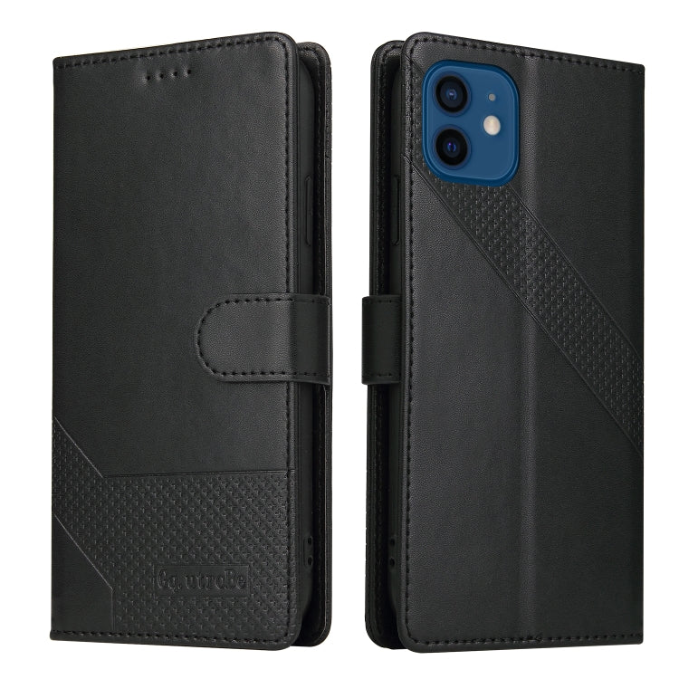 For iPhone 12 / 12 Pro GQUTROBE Skin Feel Magnetic Leather Phone Case