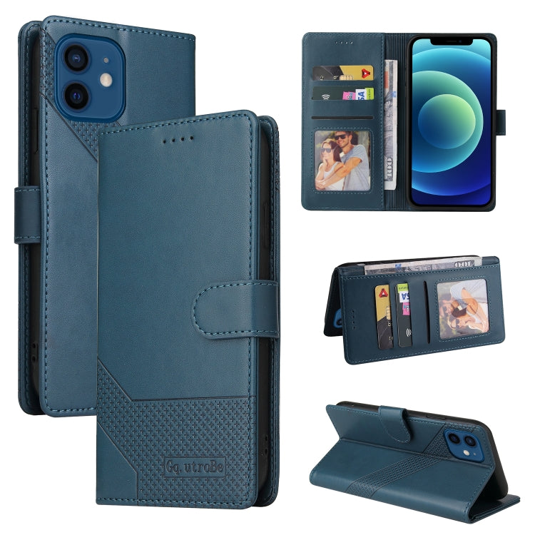 For iPhone 12 / 12 Pro GQUTROBE Skin Feel Magnetic Leather Phone Case