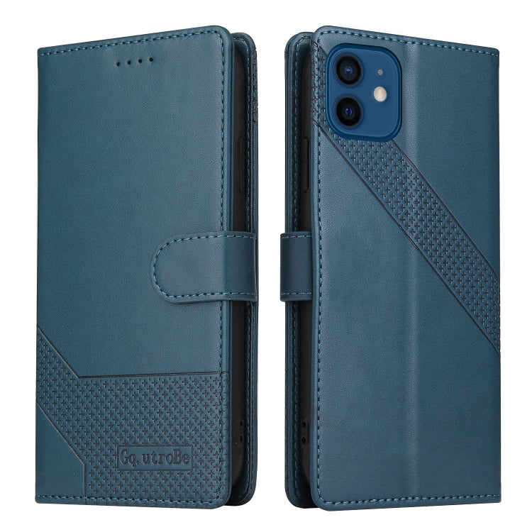 For iPhone 12 / 12 Pro GQUTROBE Skin Feel Magnetic Leather Phone Case