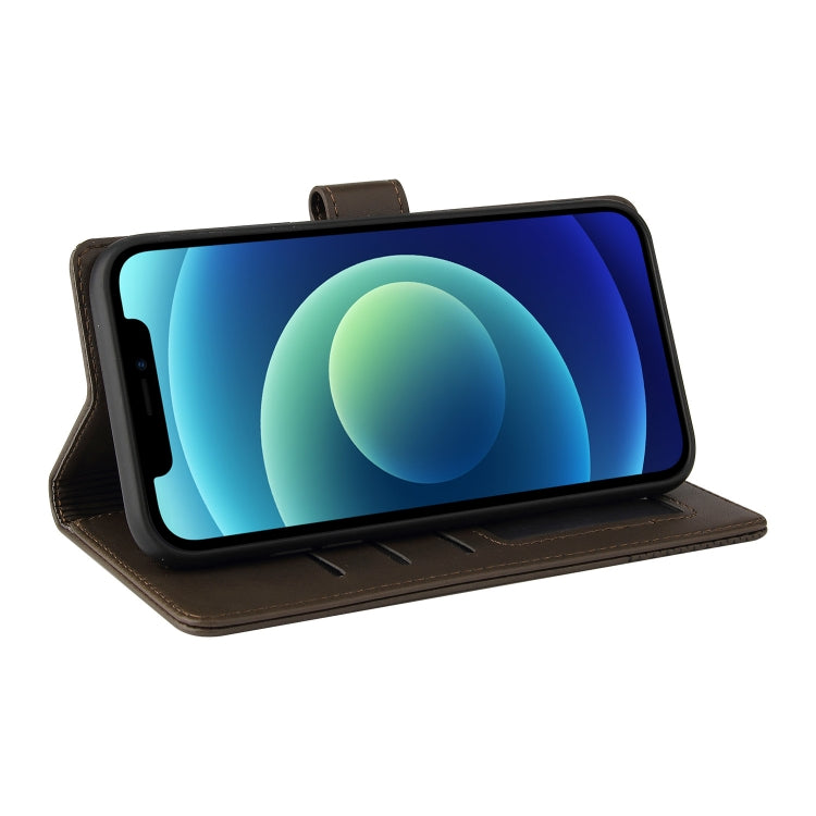 For iPhone 12 / 12 Pro GQUTROBE Skin Feel Magnetic Leather Phone Case