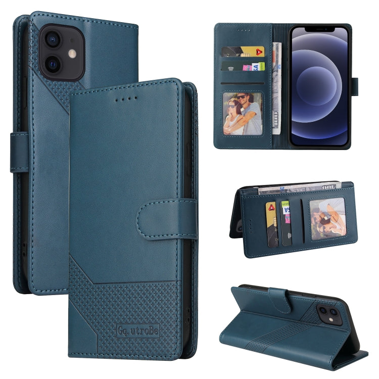 GQUTROBE Skin Feel Magnetic Leather Phone Case For iPhone 12 mini