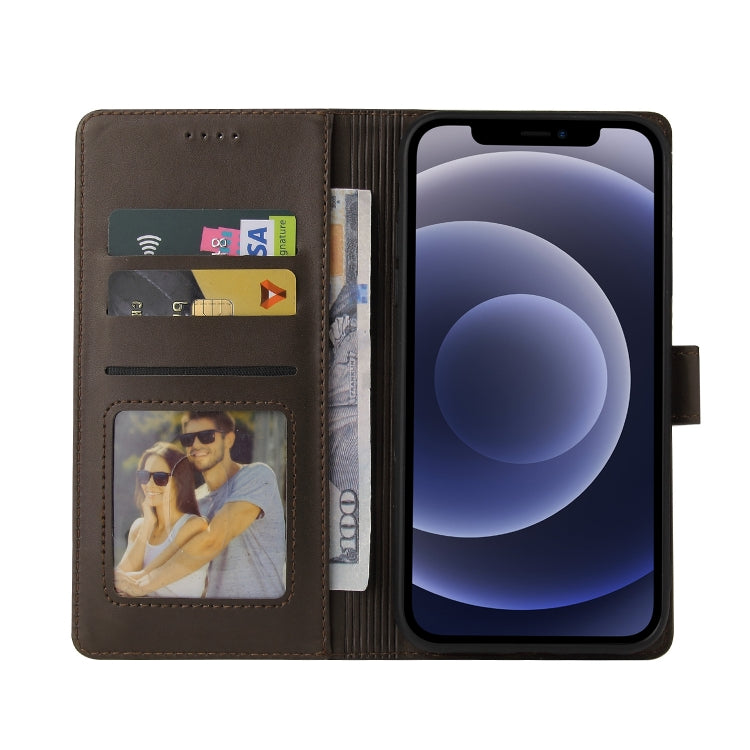 GQUTROBE Skin Feel Magnetic Leather Phone Case For iPhone 12 mini