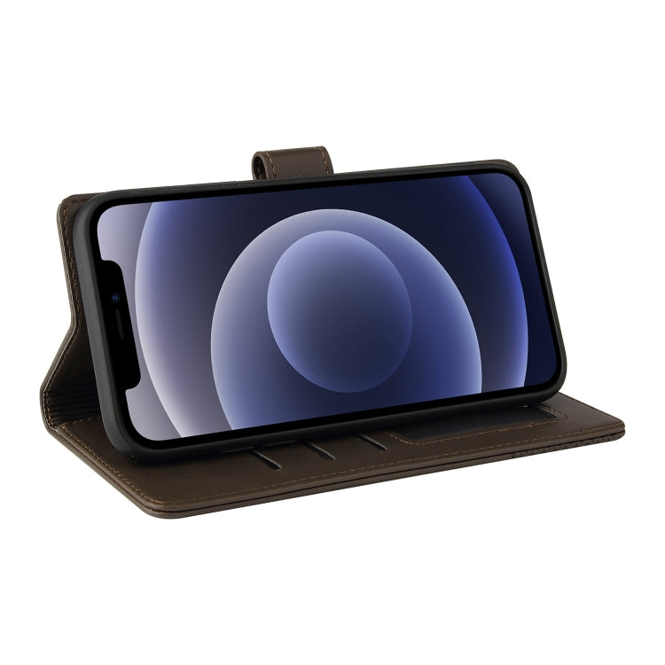 GQUTROBE Skin Feel Magnetic Leather Phone Case For iPhone 12 mini