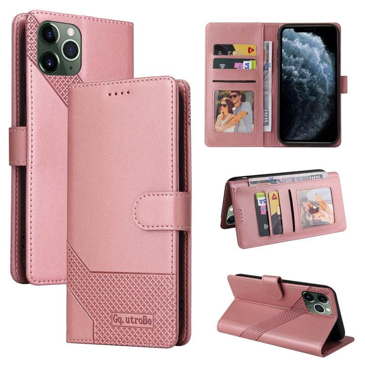 For iPhone 11 Pro Max GQUTROBE Skin Feel Magnetic Leather Phone Case