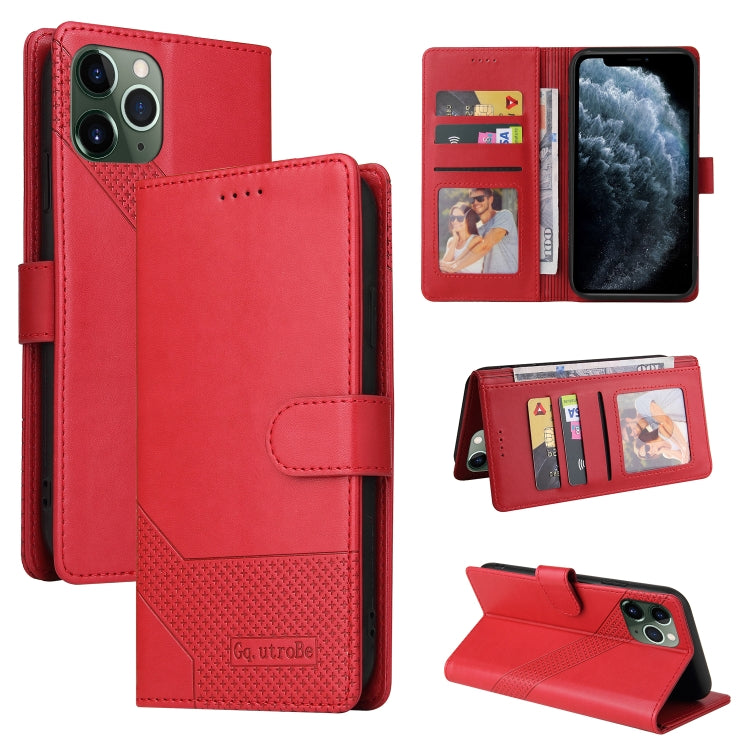 For iPhone 11 Pro Max GQUTROBE Skin Feel Magnetic Leather Phone Case