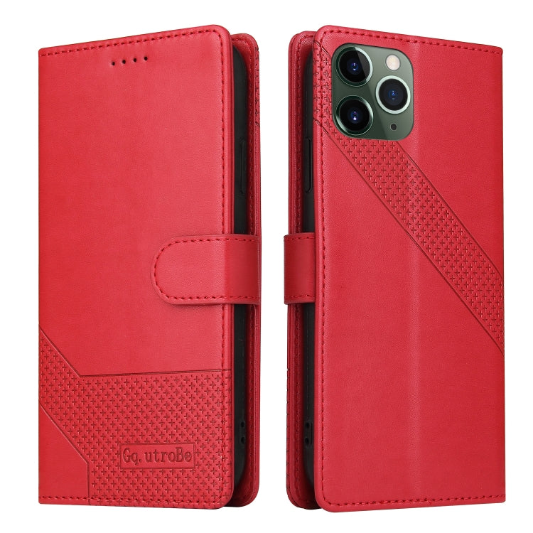 For iPhone 11 Pro Max GQUTROBE Skin Feel Magnetic Leather Phone Case