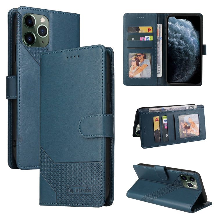For iPhone 11 Pro Max GQUTROBE Skin Feel Magnetic Leather Phone Case