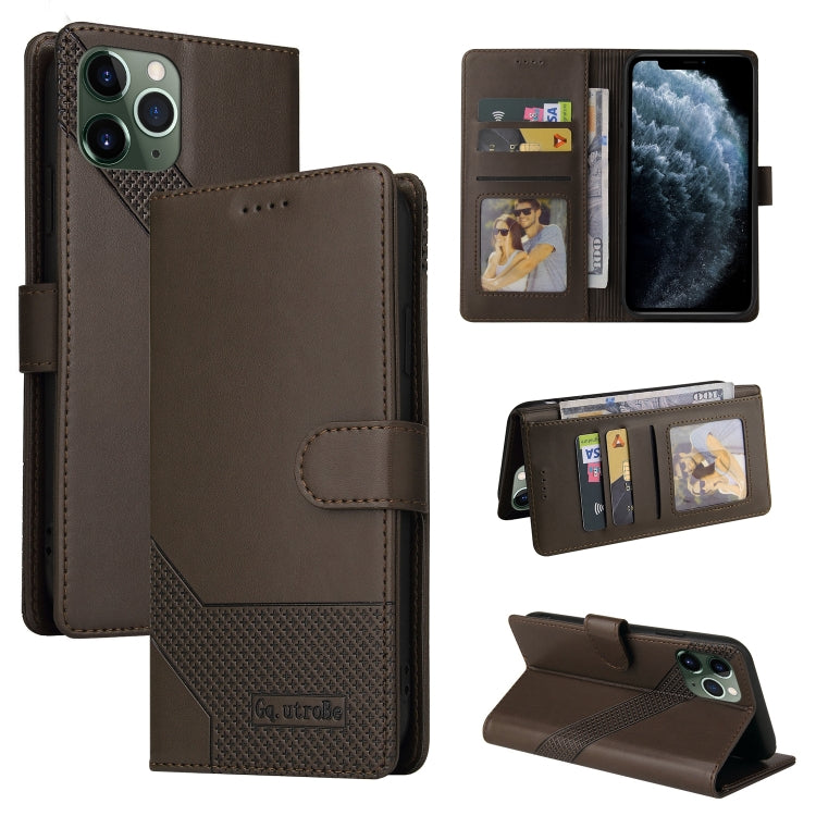 For iPhone 11 Pro Max GQUTROBE Skin Feel Magnetic Leather Phone Case
