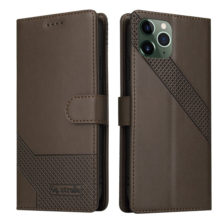 For iPhone 11 Pro Max GQUTROBE Skin Feel Magnetic Leather Phone Case