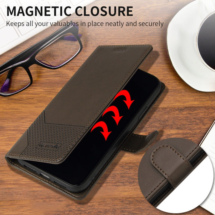 For iPhone 11 Pro Max GQUTROBE Skin Feel Magnetic Leather Phone Case