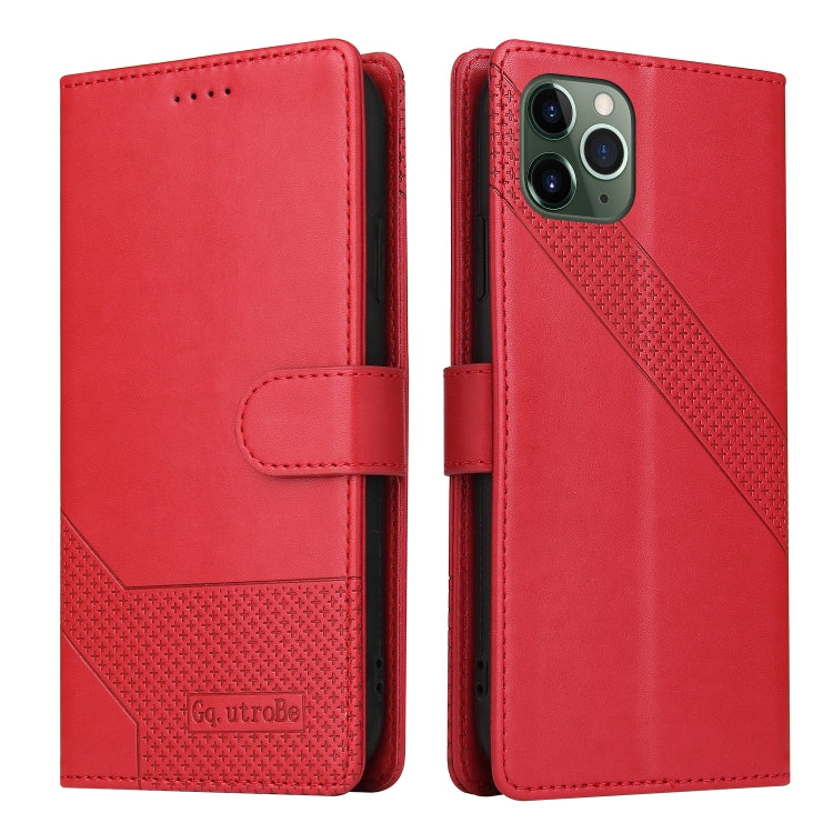 For iPhone 11 Pro GQUTROBE Skin Feel Magnetic Leather Phone Case