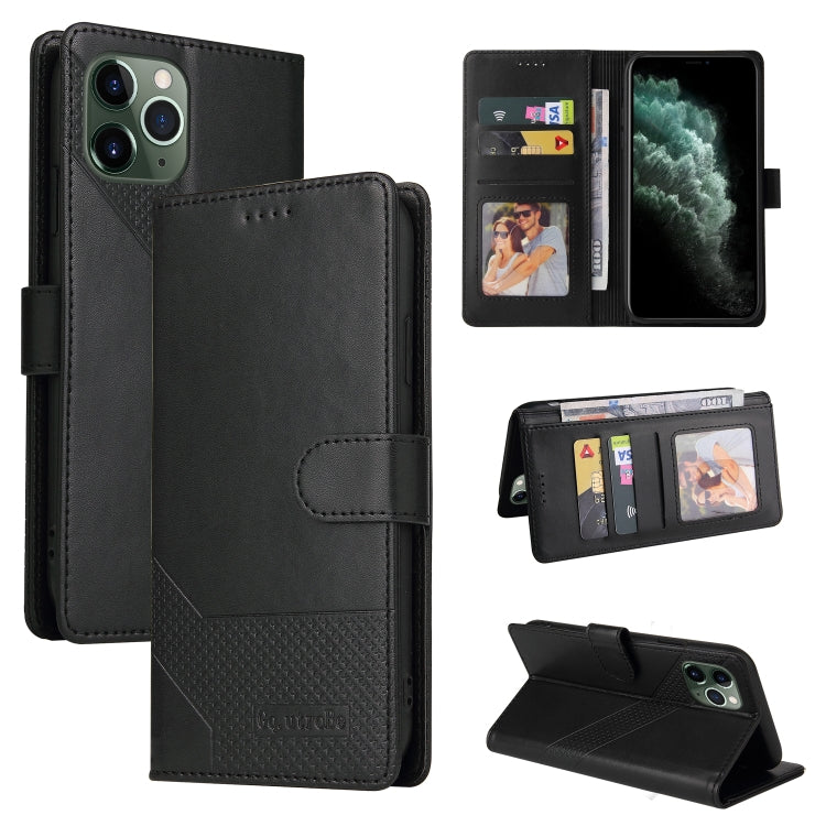 For iPhone 11 Pro GQUTROBE Skin Feel Magnetic Leather Phone Case