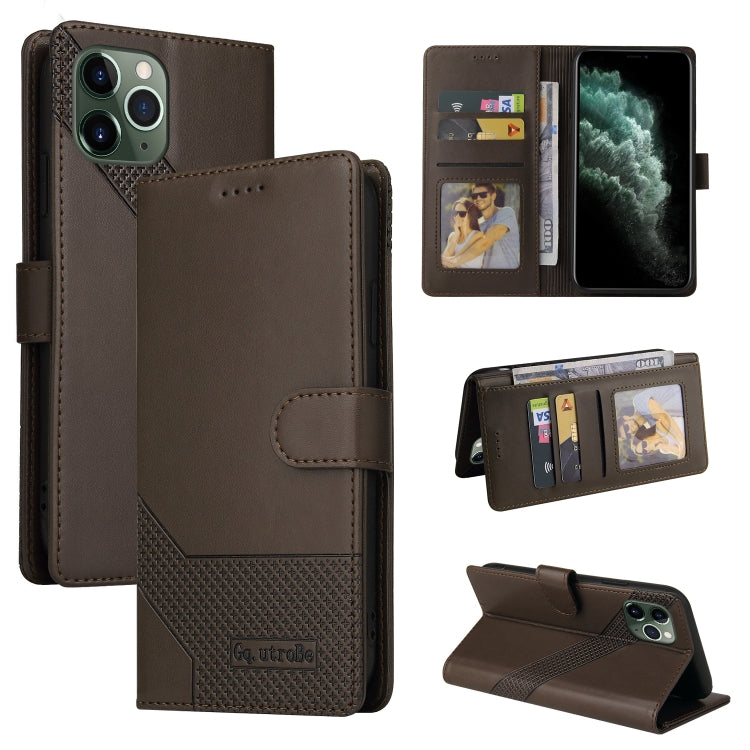 For iPhone 11 Pro GQUTROBE Skin Feel Magnetic Leather Phone Case