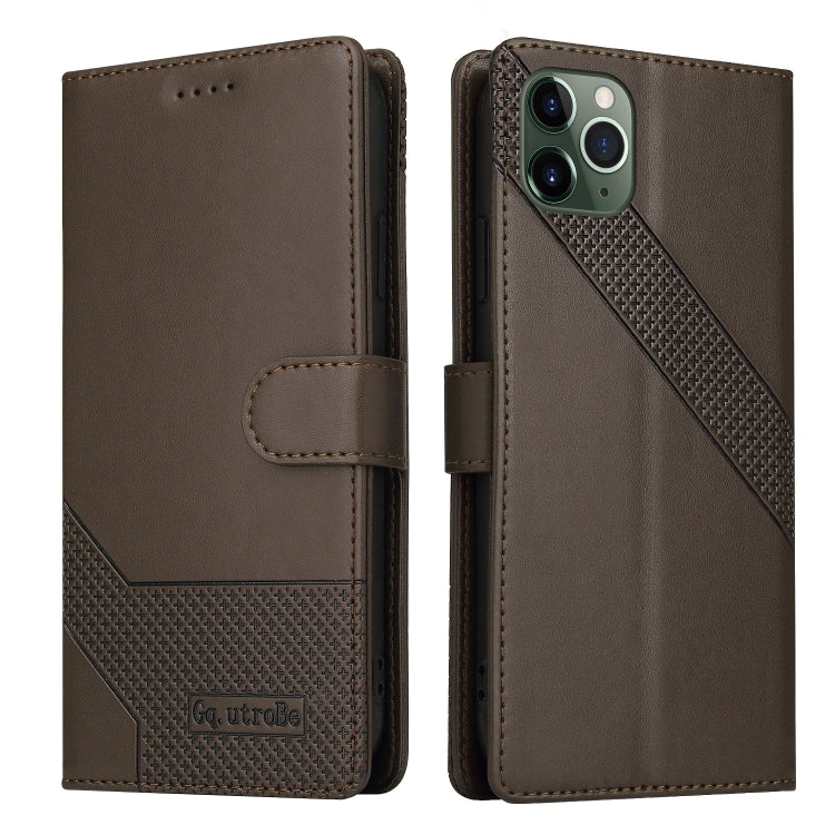 For iPhone 11 Pro GQUTROBE Skin Feel Magnetic Leather Phone Case