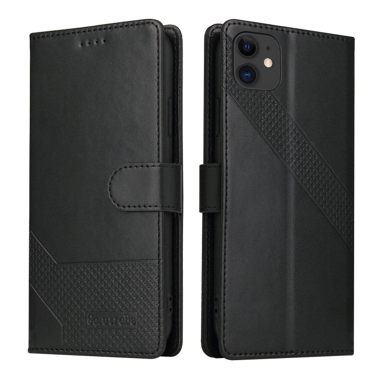 For iPhone 11 GQUTROBE Skin Feel Magnetic Leather Phone Case