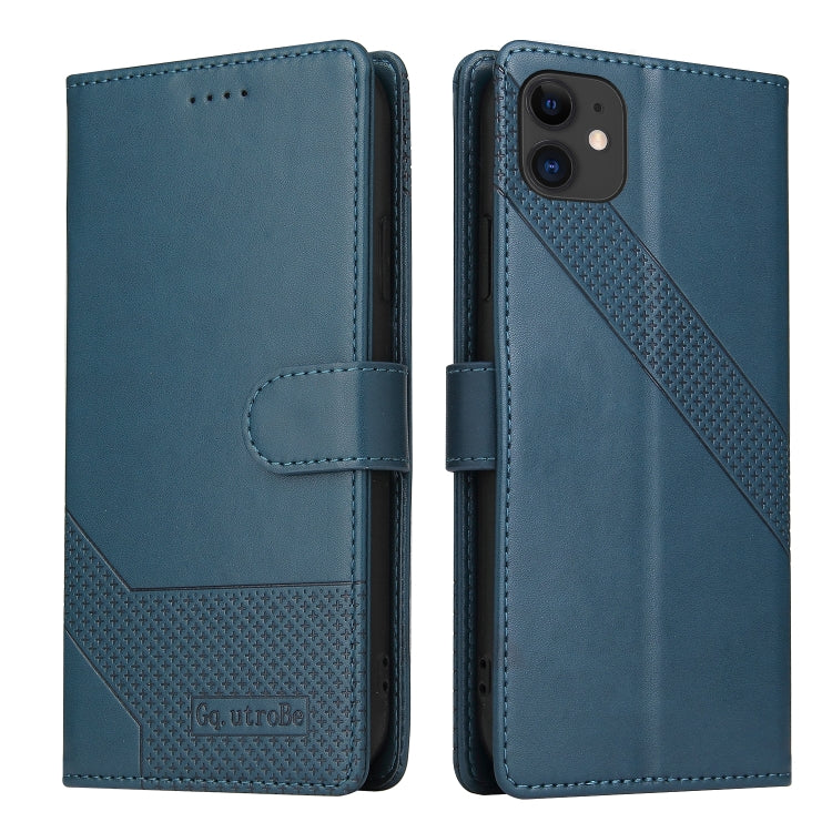 For iPhone 11 GQUTROBE Skin Feel Magnetic Leather Phone Case