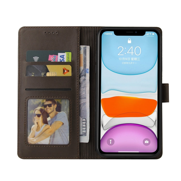 For iPhone 11 GQUTROBE Skin Feel Magnetic Leather Phone Case