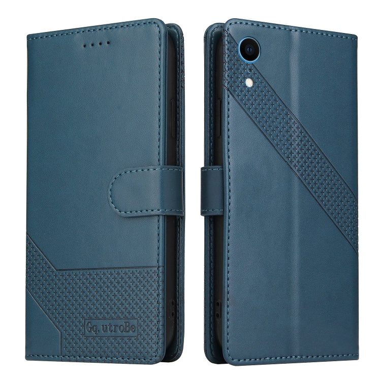 For iPhone XR GQUTROBE Skin Feel Magnetic Leather Phone Case