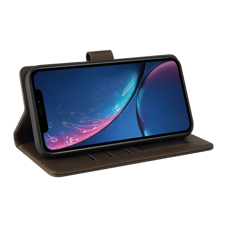 For iPhone XR GQUTROBE Skin Feel Magnetic Leather Phone Case