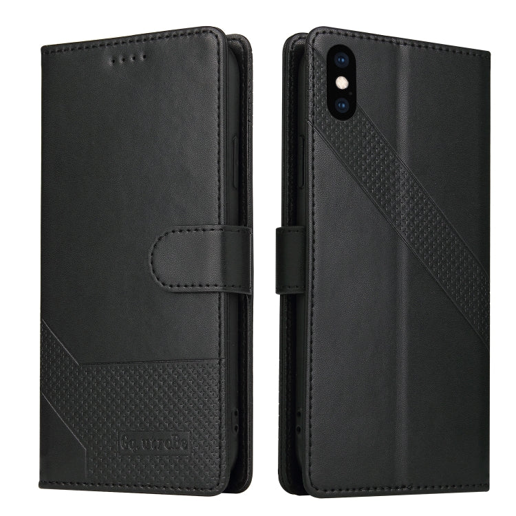 For iPhone XS Max GQUTROBE Skin Feel Magnetic Leather Phone Case