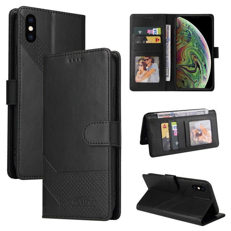 For iPhone X / XS GQUTROBE Skin Feel Magnetic Leather Phone Case