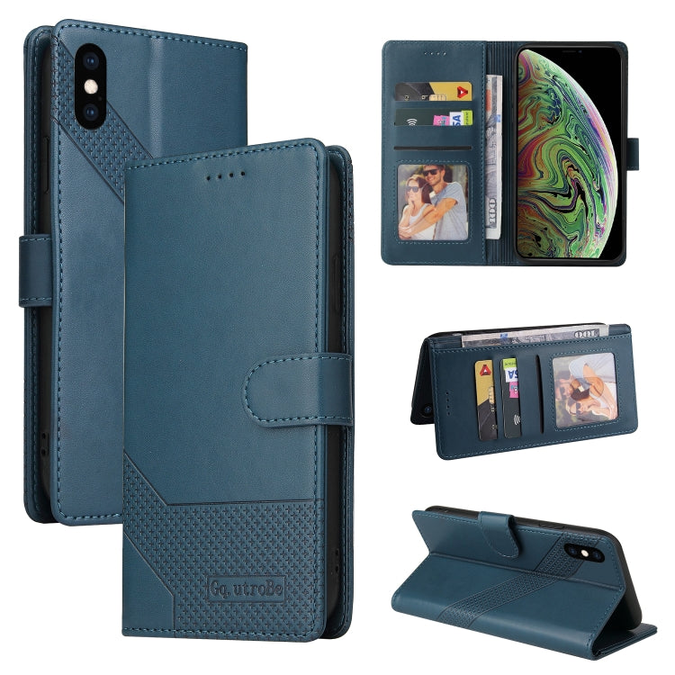 For iPhone X / XS GQUTROBE Skin Feel Magnetic Leather Phone Case