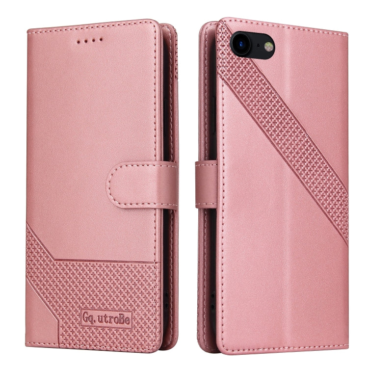For iPhone SE 2022 / SE 2020 / 8 / 7 GQUTROBE Skin Feel Magnetic Leather Phone Case