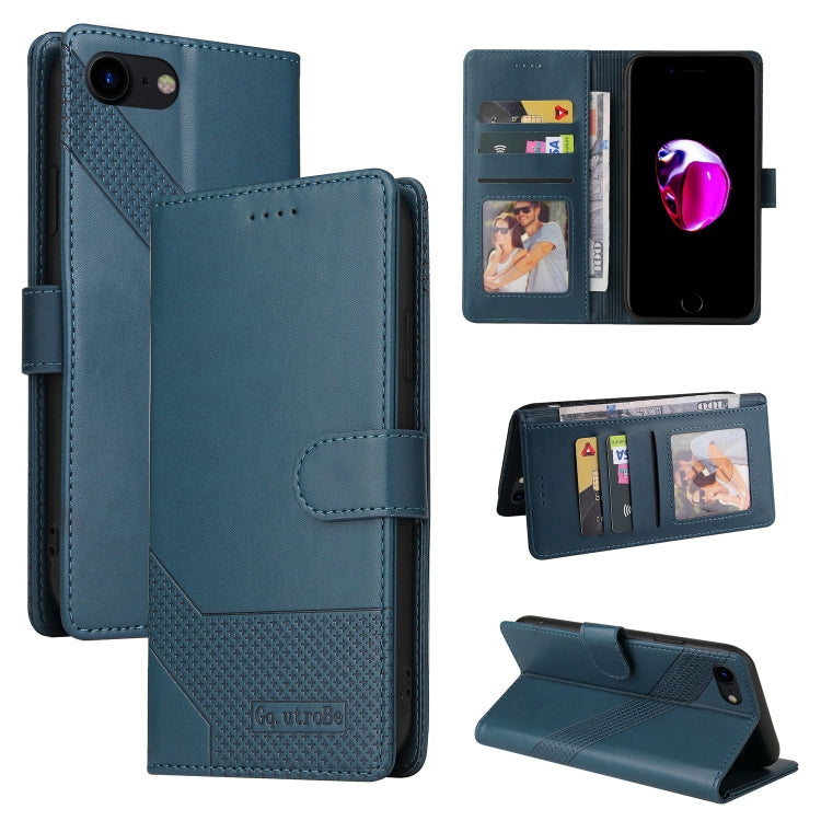 For iPhone SE 2022 / SE 2020 / 8 / 7 GQUTROBE Skin Feel Magnetic Leather Phone Case