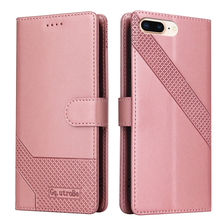 GQUTROBE Skin Feel Magnetic Leather Phone Case For iPhone 8 Plus / 7 Plus