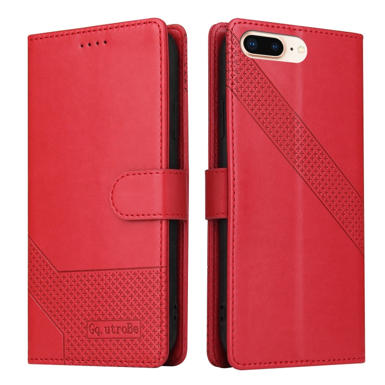 GQUTROBE Skin Feel Magnetic Leather Phone Case For iPhone 8 Plus / 7 Plus