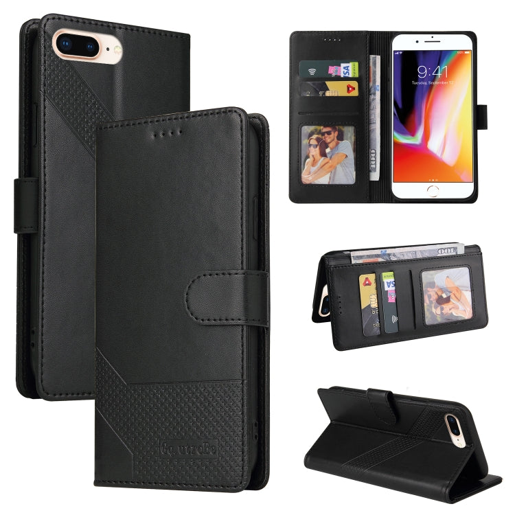 GQUTROBE Skin Feel Magnetic Leather Phone Case For iPhone 8 Plus / 7 Plus