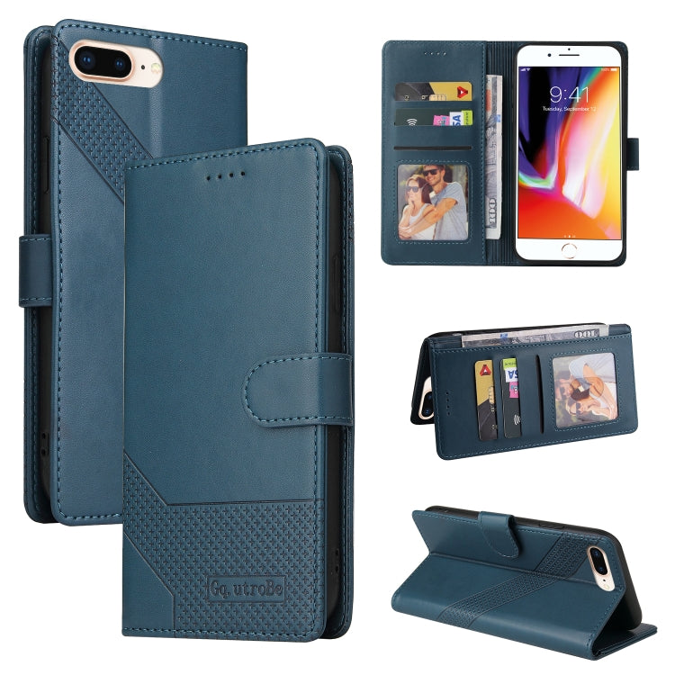 GQUTROBE Skin Feel Magnetic Leather Phone Case For iPhone 8 Plus / 7 Plus