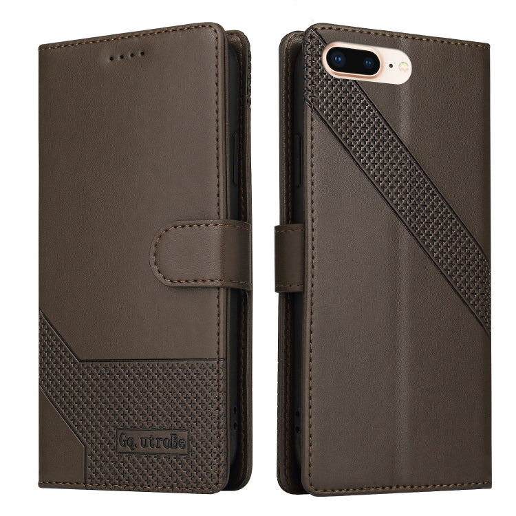 GQUTROBE Skin Feel Magnetic Leather Phone Case For iPhone 8 Plus / 7 Plus