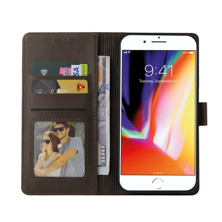 GQUTROBE Skin Feel Magnetic Leather Phone Case For iPhone 8 Plus / 7 Plus