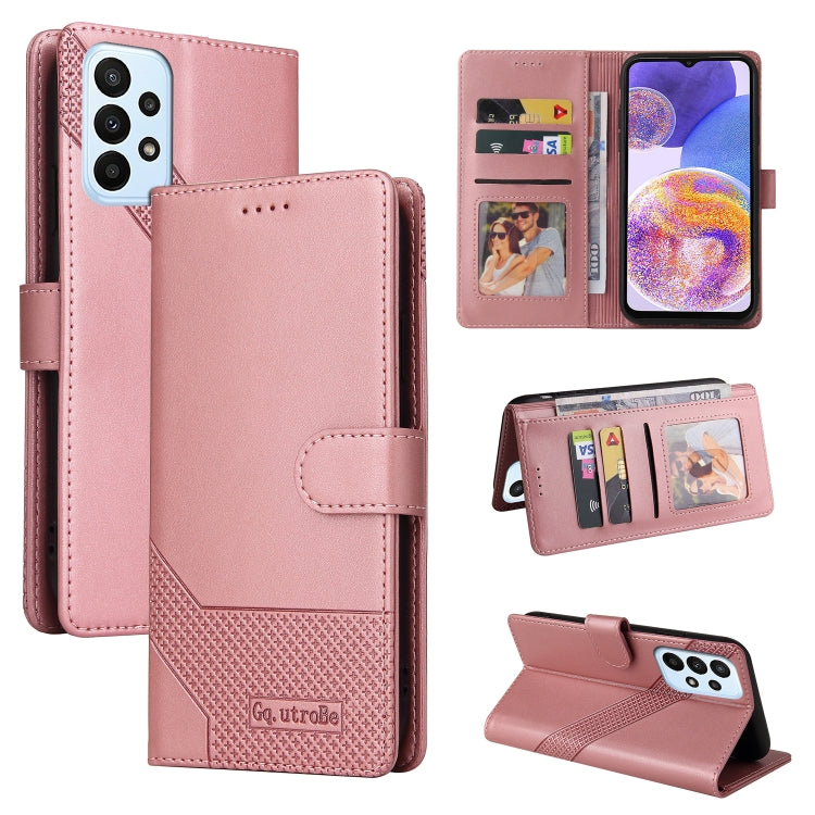 For Samsung Galaxy A23 GQUTROBE Skin Feel Magnetic Leather Phone Case