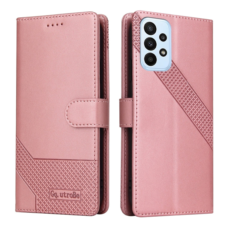 For Samsung Galaxy A23 GQUTROBE Skin Feel Magnetic Leather Phone Case