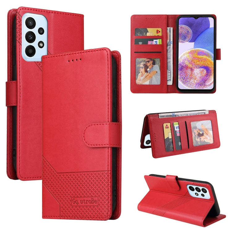 For Samsung Galaxy A23 GQUTROBE Skin Feel Magnetic Leather Phone Case