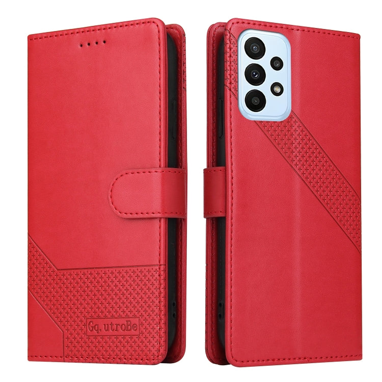 For Samsung Galaxy A23 GQUTROBE Skin Feel Magnetic Leather Phone Case
