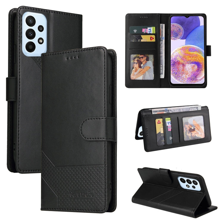 For Samsung Galaxy A23 GQUTROBE Skin Feel Magnetic Leather Phone Case