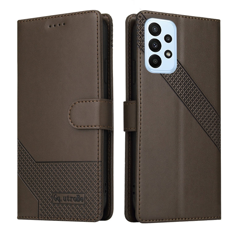 For Samsung Galaxy A23 GQUTROBE Skin Feel Magnetic Leather Phone Case
