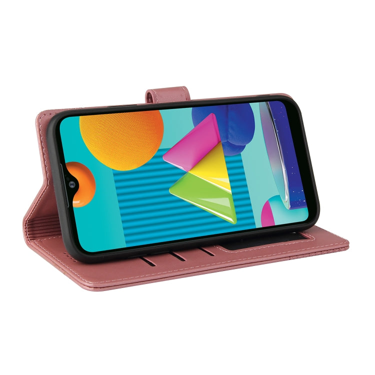 For Samsung Galaxy A02 GQUTROBE Skin Feel Magnetic Leather Phone Case