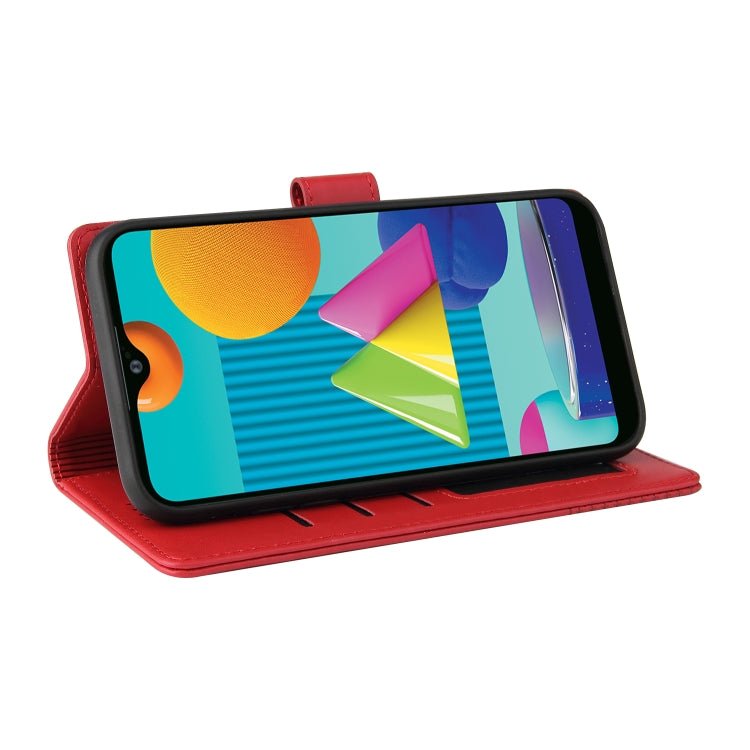 For Samsung Galaxy A02 GQUTROBE Skin Feel Magnetic Leather Phone Case