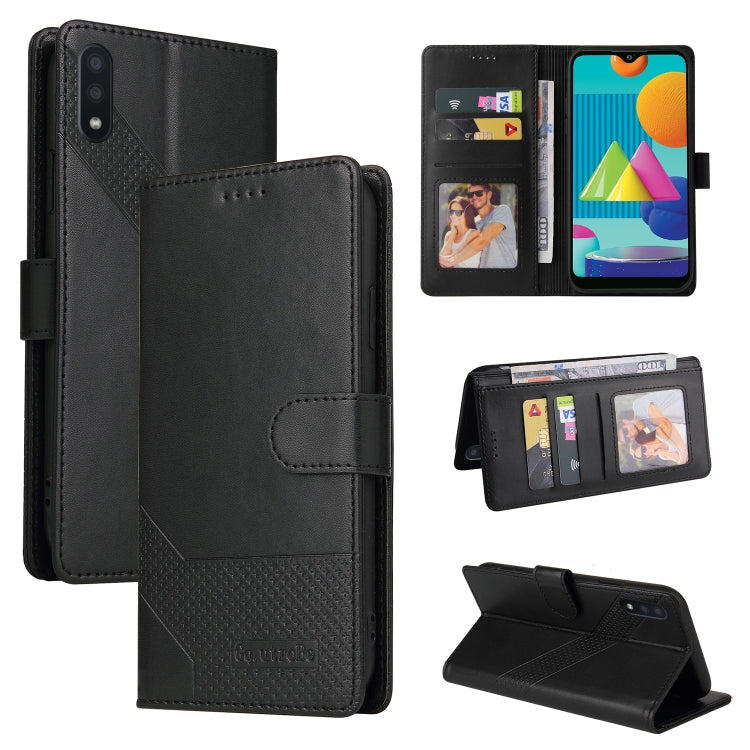 For Samsung Galaxy A02 GQUTROBE Skin Feel Magnetic Leather Phone Case