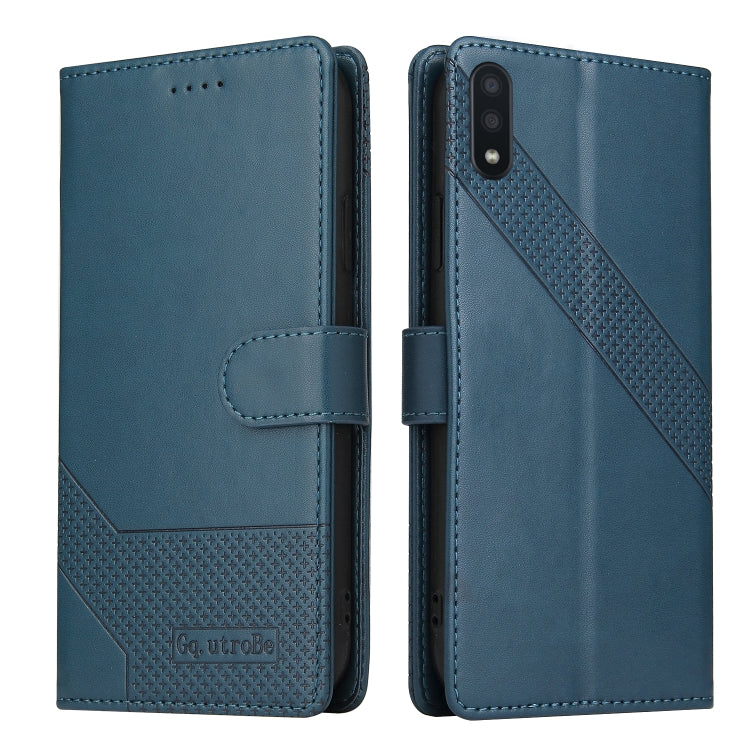 For Samsung Galaxy A02 GQUTROBE Skin Feel Magnetic Leather Phone Case