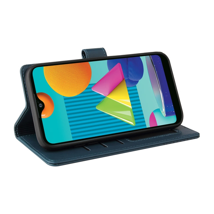 For Samsung Galaxy A02 GQUTROBE Skin Feel Magnetic Leather Phone Case