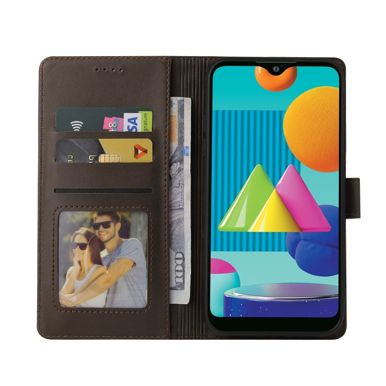 For Samsung Galaxy A02 GQUTROBE Skin Feel Magnetic Leather Phone Case