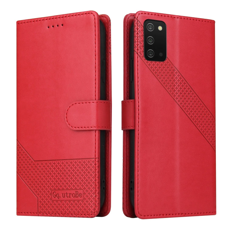 For Samsung Galaxy A03s GQUTROBE Skin Feel Magnetic Leather Phone Case