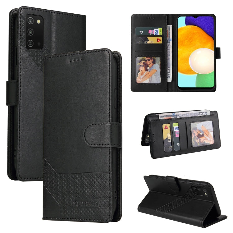 For Samsung Galaxy A03s GQUTROBE Skin Feel Magnetic Leather Phone Case