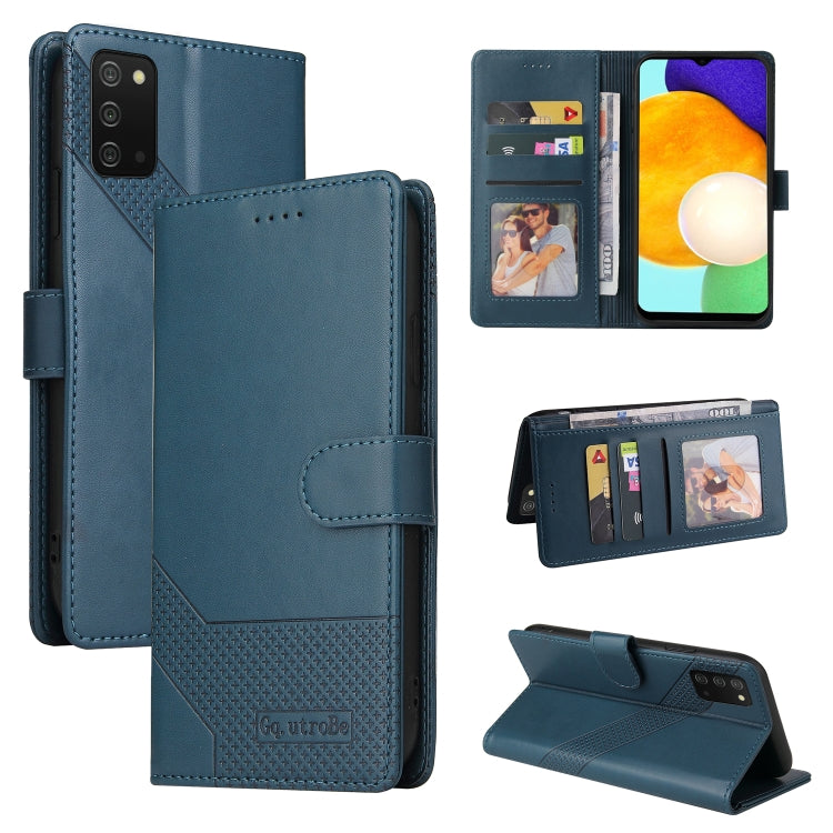 For Samsung Galaxy A03s GQUTROBE Skin Feel Magnetic Leather Phone Case